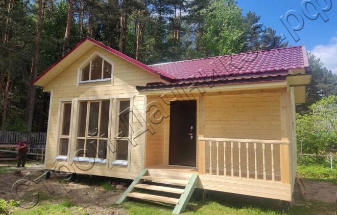 5 Каркасный дом Д-18, 8x67м, 56 М², Тверская область, Вышневолоцкий район, ст. Тверца (13)